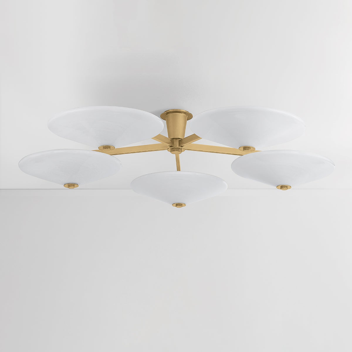 Cologne Flush Mount 60" shown from a second angle to highlight the shade profile and mounting canopy.
