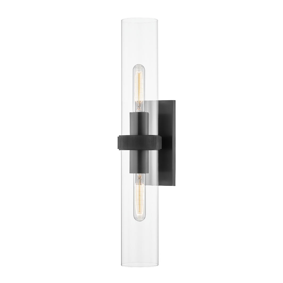 Briggs Wall Sconce 4.5" x 23" in bronze shown from a second angle to highlight the arm curve and shade silhouette.
