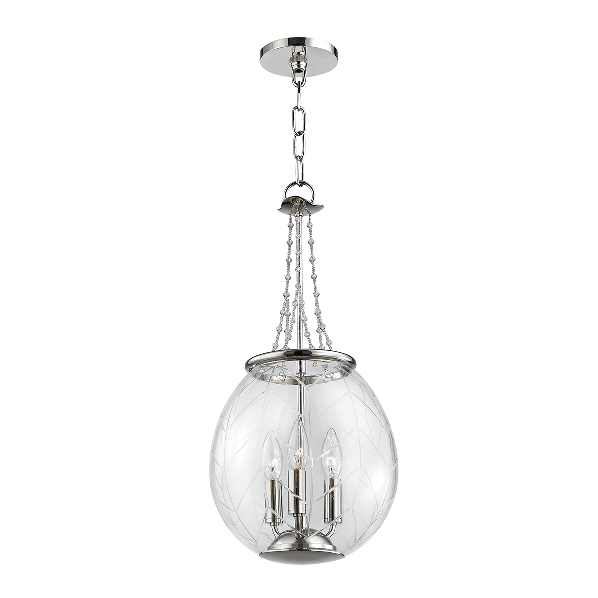 Pierce Pendant in polished nickel — a Hudson Valley pendant for kitchens, entries, and dining rooms at Laurie Yapp Home.