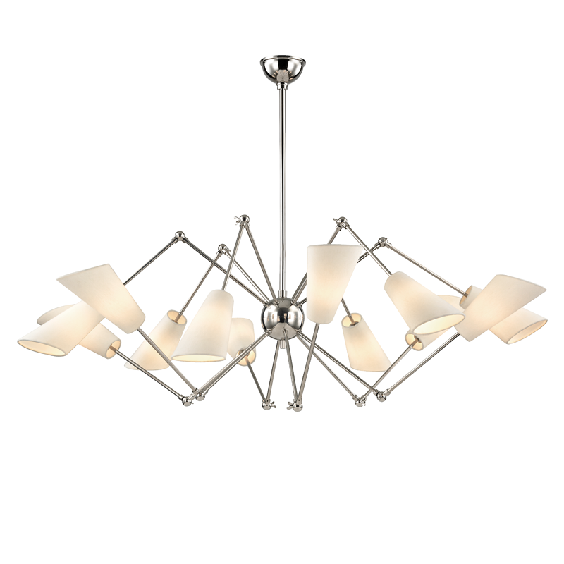 Buckingham Chandelier 54" in aged brass — a Hudson Valley chandelier for dining rooms, entries, and living rooms at Laurie Yapp Home.
