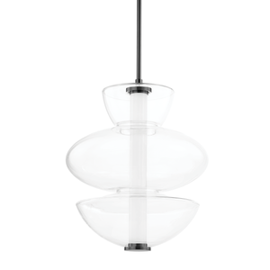 Palermo Pendant 19" shown from a second angle to highlight the shade shape and metal detail.