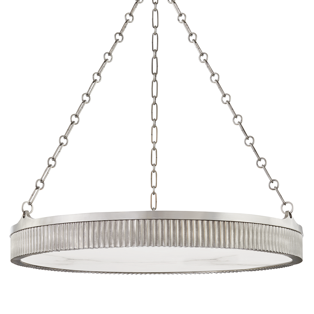 Lynden Chandelier 30" in aged brass — a Hudson Valley chandelier for dining rooms, entries, and living rooms at Laurie Yapp Home.