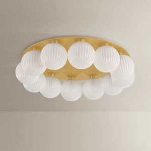 Vernazza Flush Mount 32" shown from a second angle to highlight the shade profile and mounting canopy.