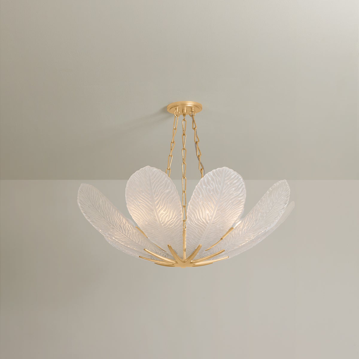 Galena Chandelier 34" shown from a second angle to highlight the frame, arms, and shade detail.
