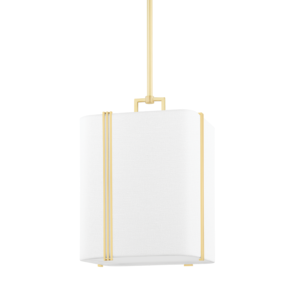 Downing Pendant 13.32" in aged brass — a Hudson Valley pendant for kitchens, entries, and dining rooms at Laurie Yapp Home.