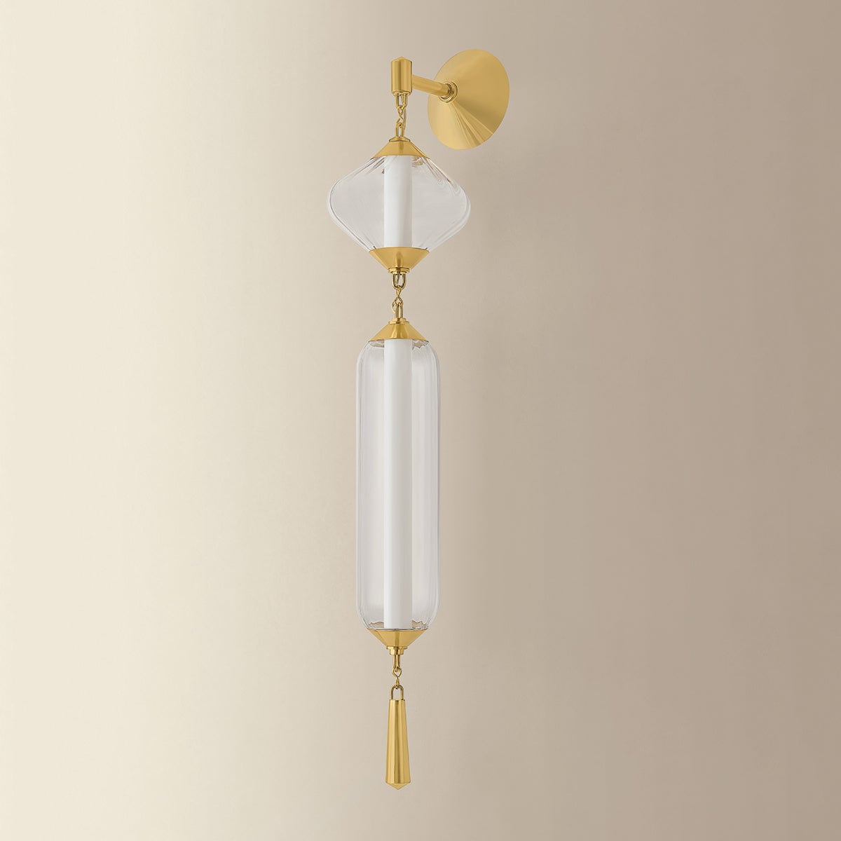 Fiorello Wall Sconce shown from a second angle to highlight the arm curve and shade silhouette.
