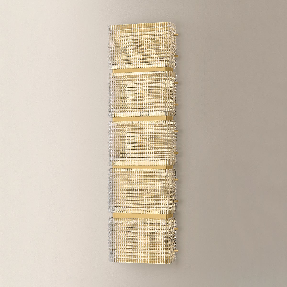 Mav Wall Sconce 8.5" x 28.25" — a Corbett wall sconce for bathrooms, hallways, and living rooms at Laurie Yapp Home.