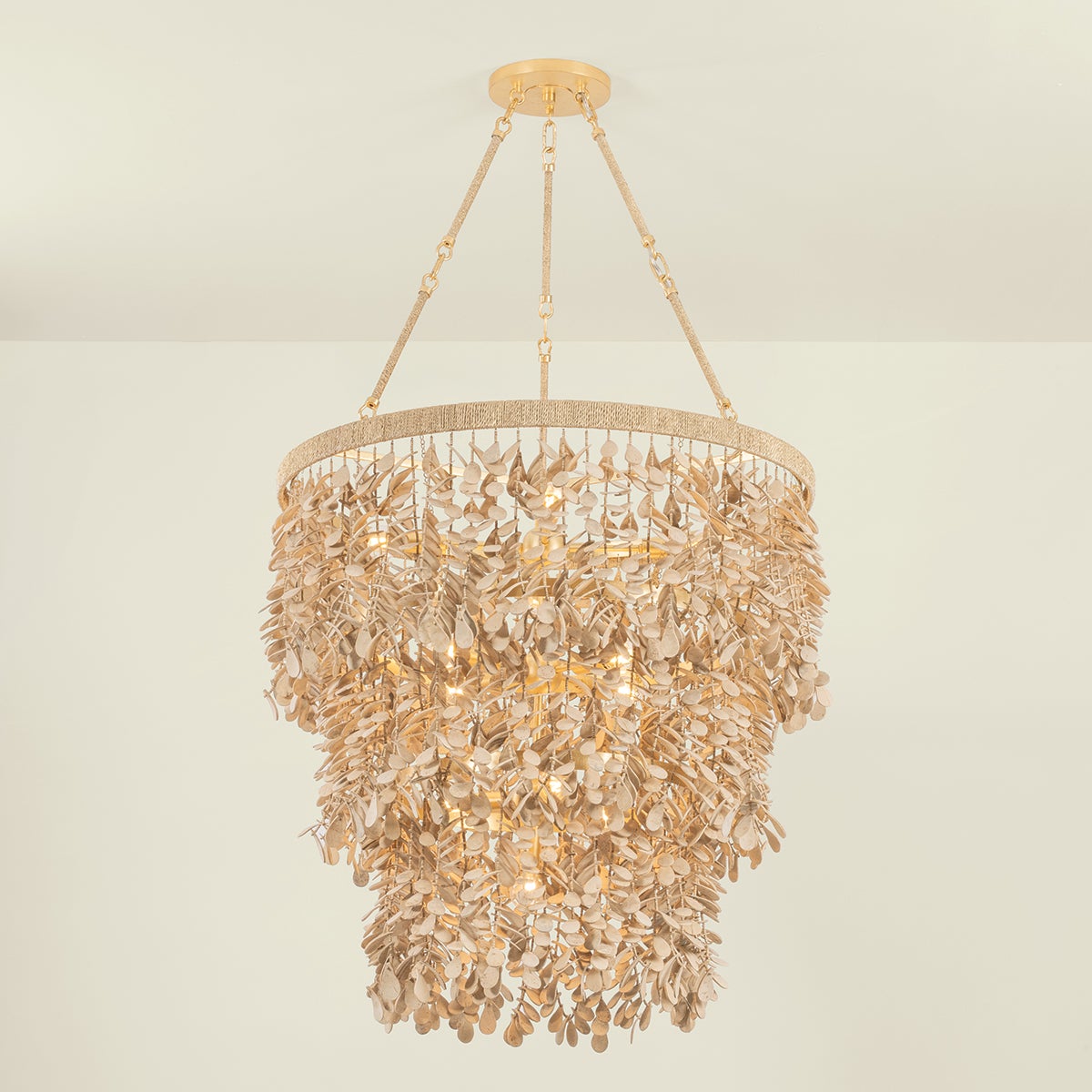 Naxos Chandelier 30" shown from a second angle to highlight the frame, arms, and shade detail.