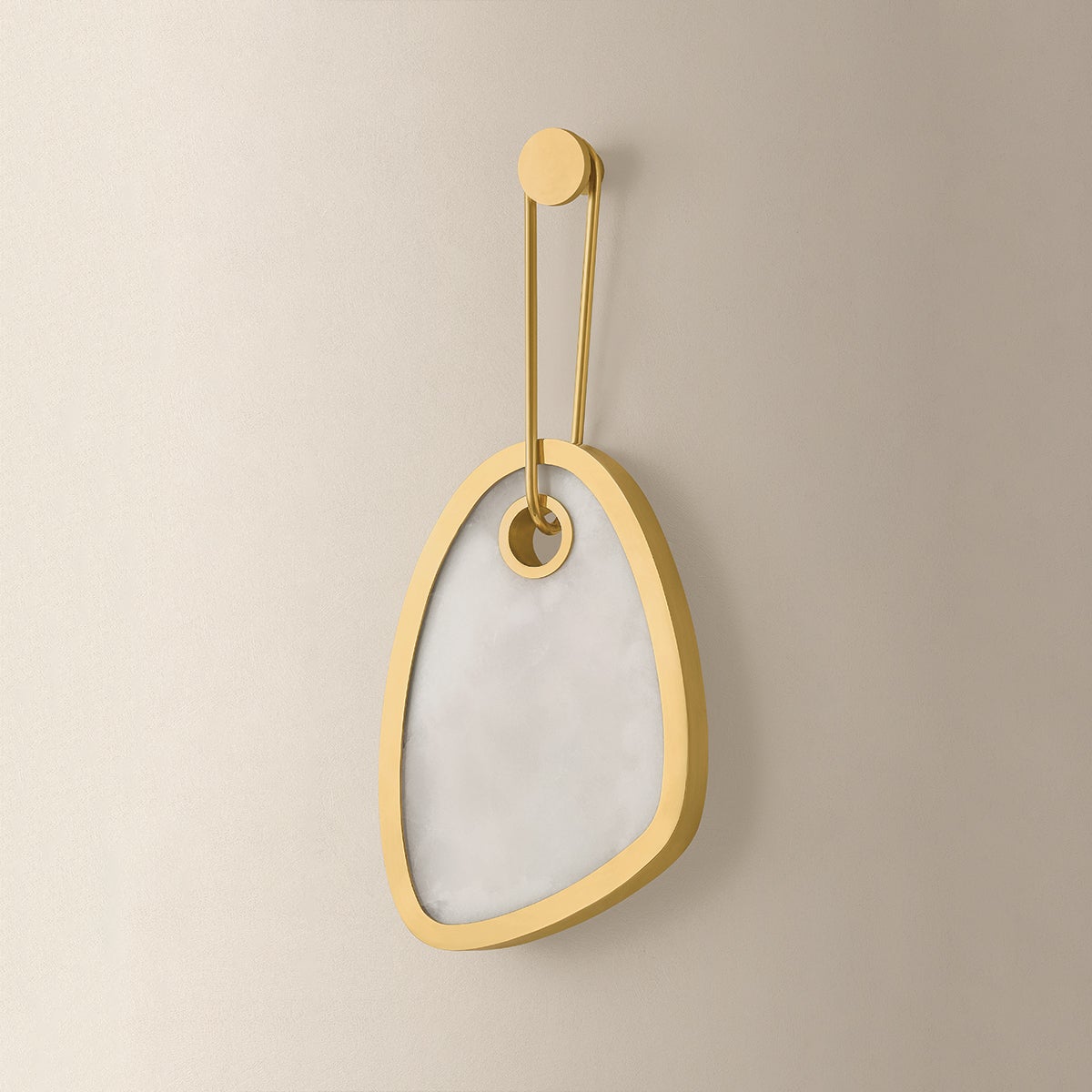 Vela Wall Sconce shown from a second angle to highlight the arm curve and shade silhouette.