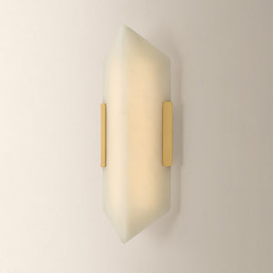 Geo Wall Sconce 5.75" shown from a second angle to highlight the arm curve and shade silhouette.