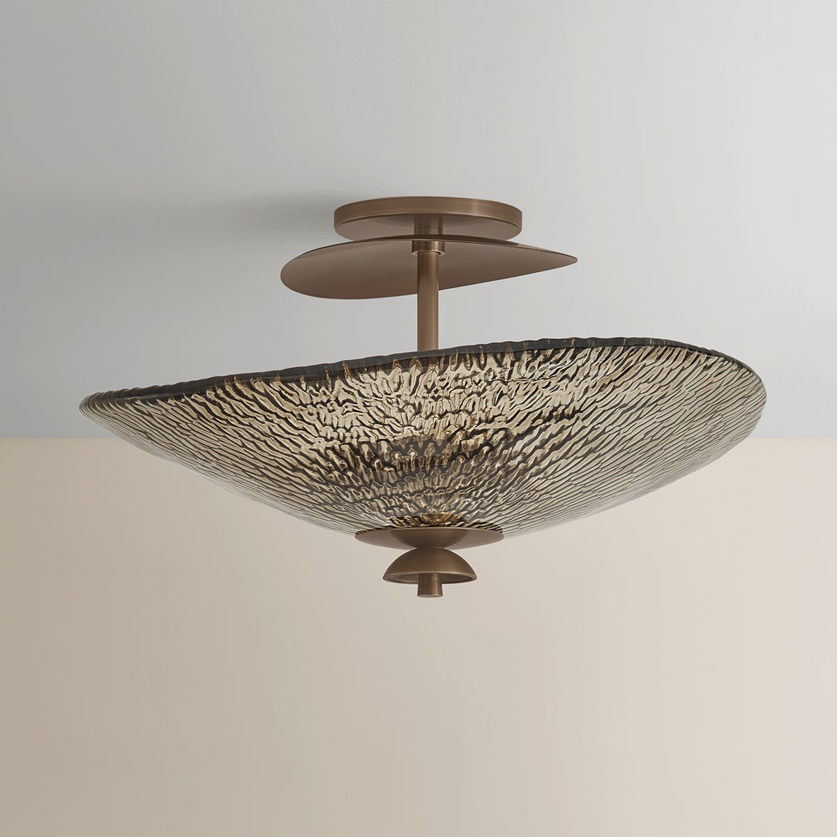 Alba Semi Flush 20" shown from a second angle to highlight the shade profile and mounting canopy.