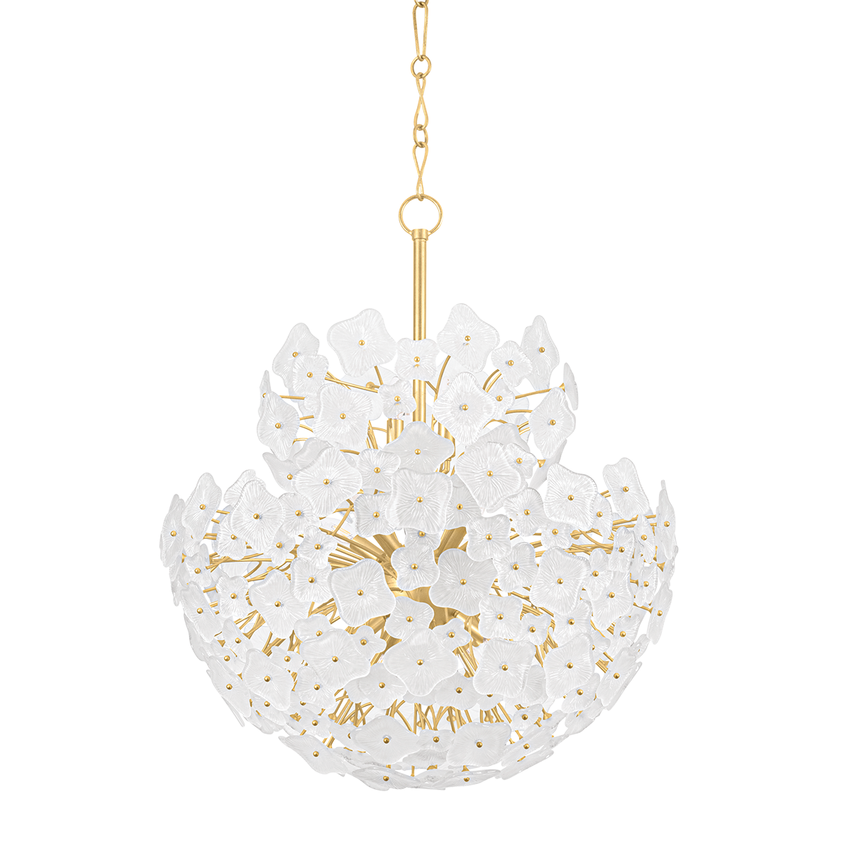 Barrytown Chandelier 34" — a Hudson Valley chandelier for dining rooms, entries, and living rooms at Laurie Yapp Home.