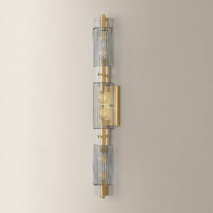 Duoro Bath And Vanity 4.25" x 31.5" shown from a second angle to highlight the arm spread and shade silhouette.