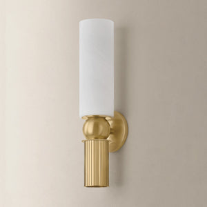 Ronda Wall Sconce shown from the front to reveal the arm curve and shade silhouette.