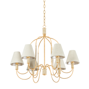 Warrensburg Chandelier 32.25" — a Hudson Valley chandelier for dining rooms, entries, and living rooms at Laurie Yapp Home.