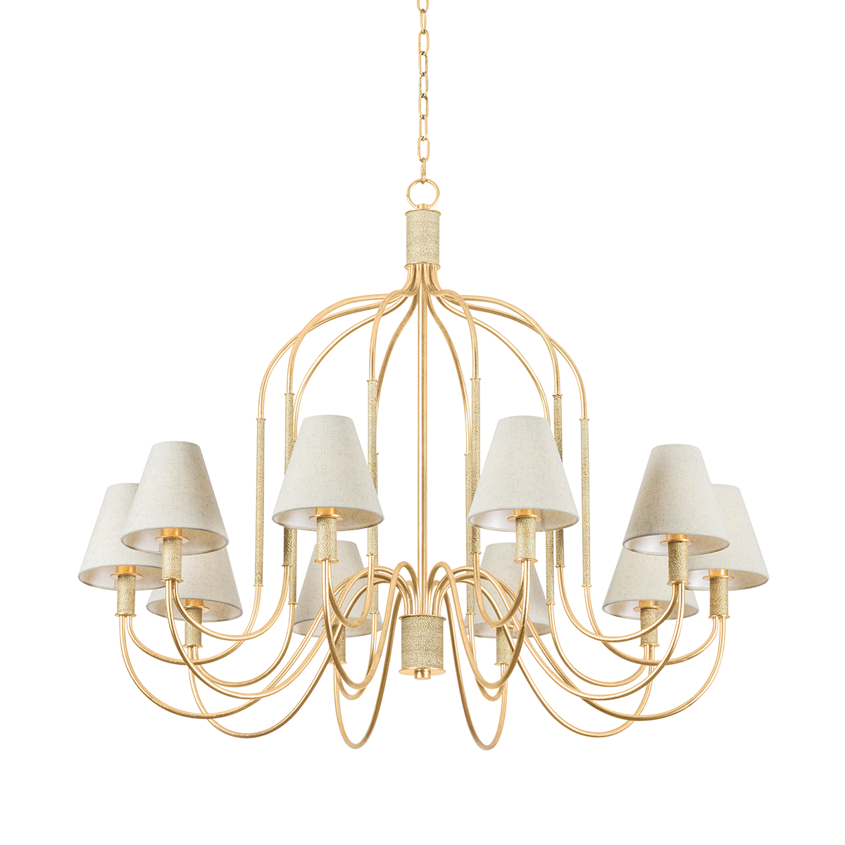 Warrensburg Chandelier 44" — a Hudson Valley chandelier for dining rooms, entries, and living rooms at Laurie Yapp Home.