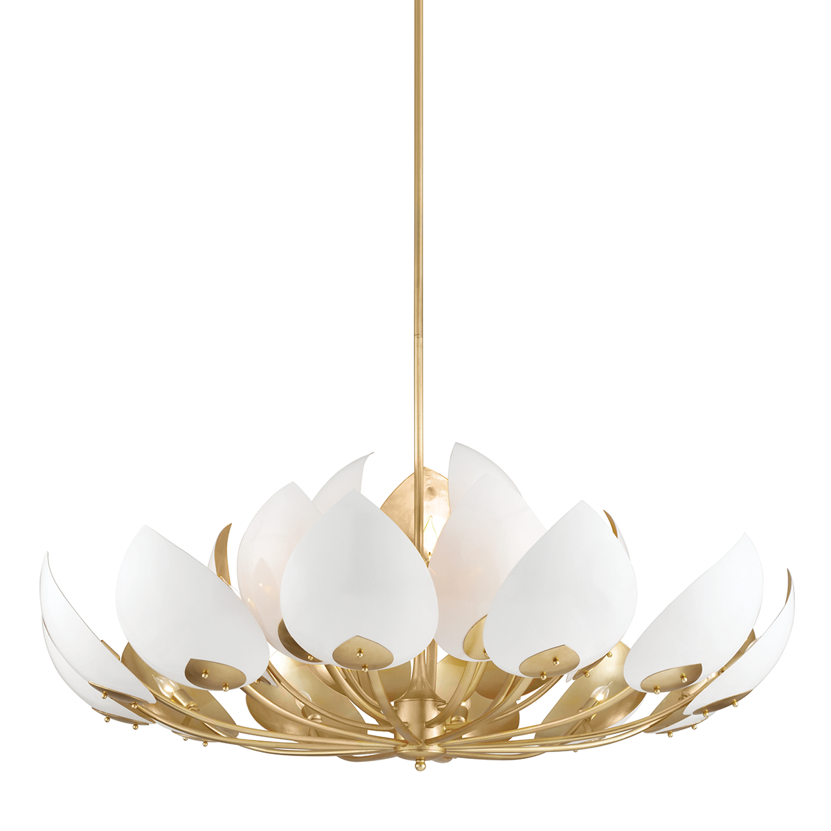 Lotus Chandelier 54" in black — a Hudson Valley chandelier for dining rooms, entries, and living rooms at Laurie Yapp Home.