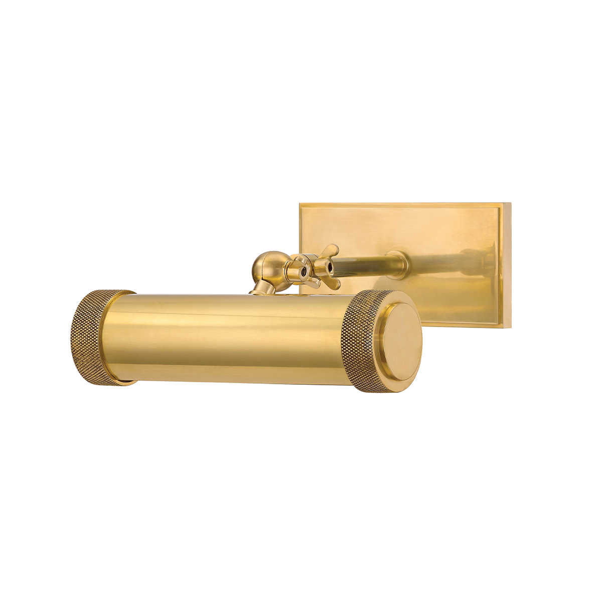 Ridgewood Picture Light 8.5" in aged brass — a Hudson Valley picture light for gallery walls and reading nooks at Laurie Yapp Home.