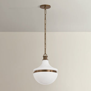 Barryville Pendant 12" shown from a second angle to highlight the shade shape and metal detail.