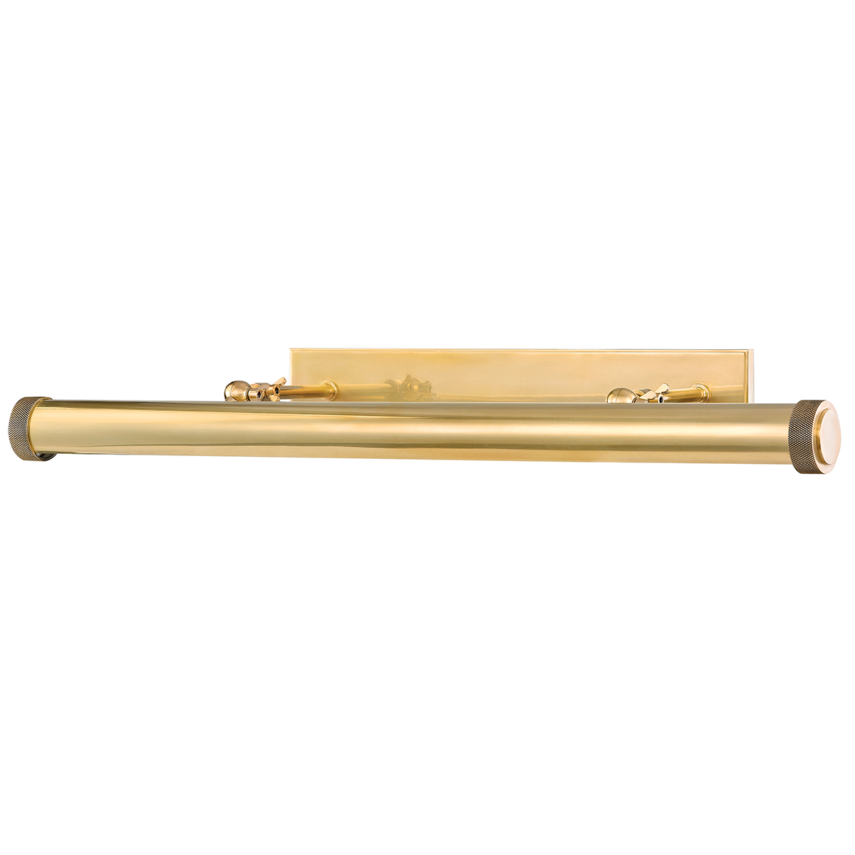 Ridgewood Picture Light 30" in aged brass — a Hudson Valley picture light for gallery walls and reading nooks at Laurie Yapp Home.