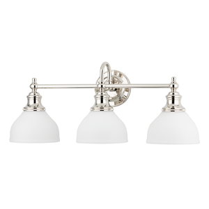 Sutton Bath And Vanity 26" in polished nickel — a Hudson Valley bath and vanity for bathrooms and powder rooms at Laurie Yapp Home.