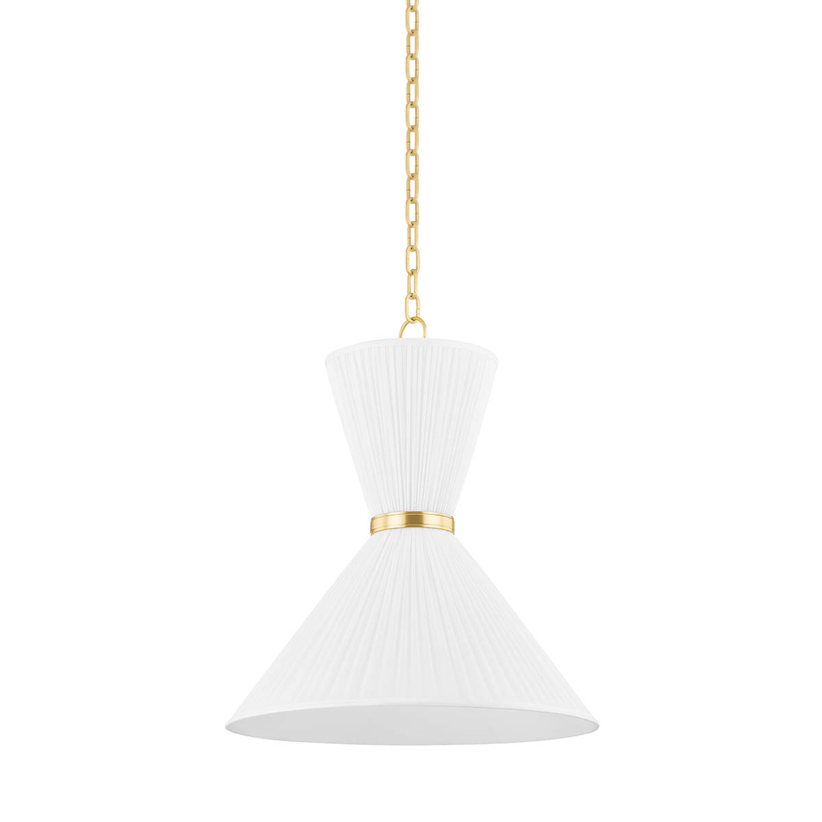 Enid Pendant 22" in aged brass — a Hudson Valley pendant for kitchens, entries, and dining rooms at Laurie Yapp Home.
