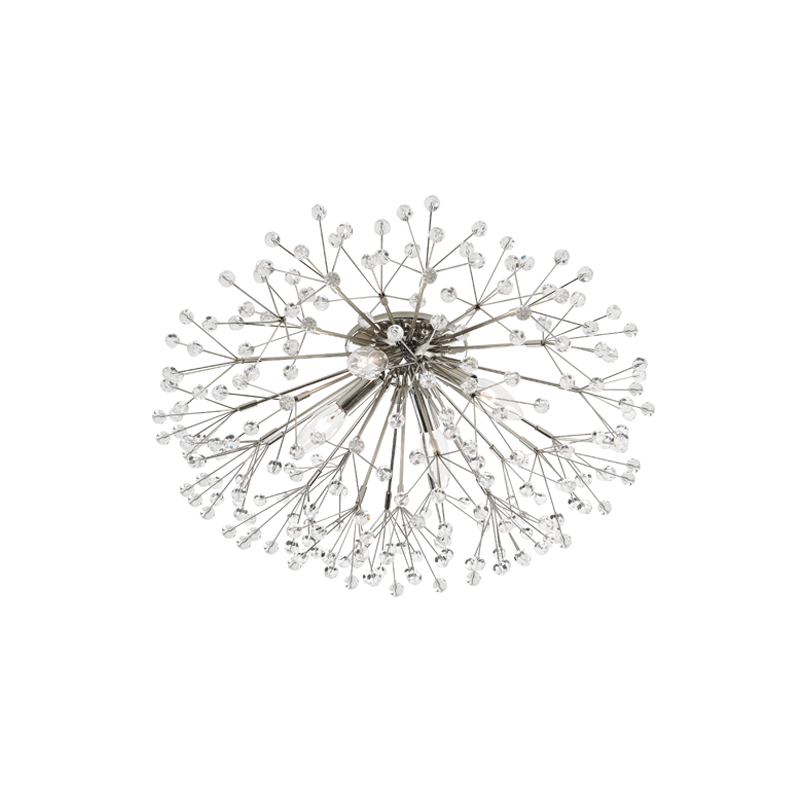 Dunkirk Semi Flush 20" in aged brass — a Hudson Valley semi flush for hallways, bedrooms, and entryways at Laurie Yapp Home.