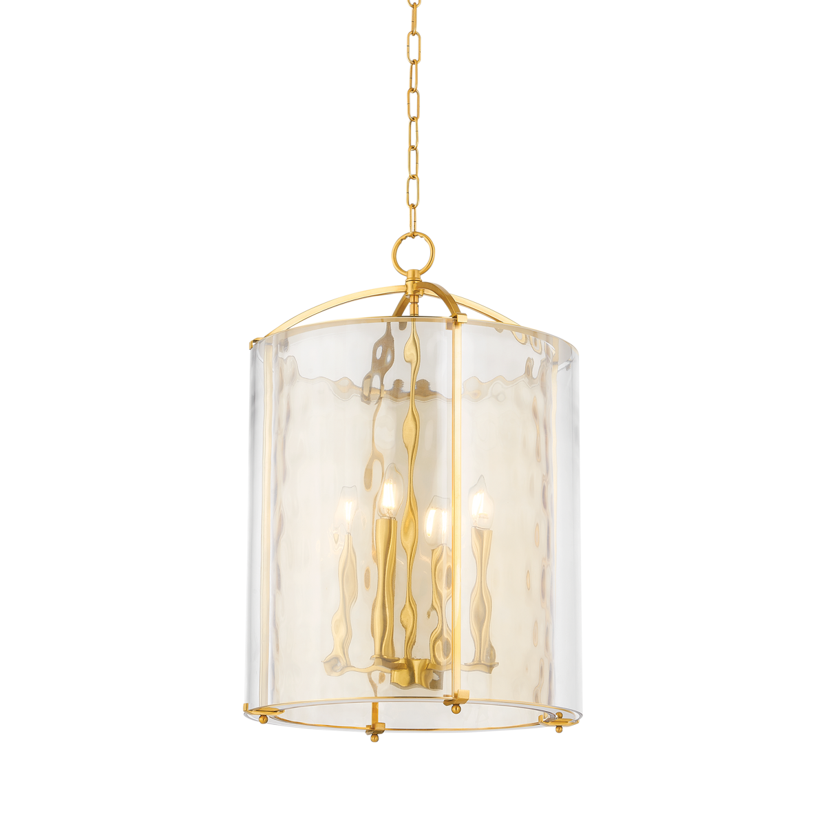 Ramsey Lantern 18" in aged brass — a Hudson Valley lantern for entries, foyers, and covered porches at Laurie Yapp Home.