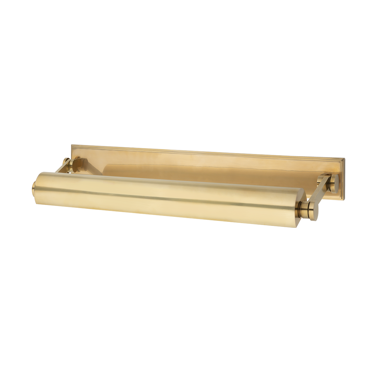 Merrick Picture Light 24.5" in aged brass — a Hudson Valley picture light for gallery walls and reading nooks at Laurie Yapp Home.