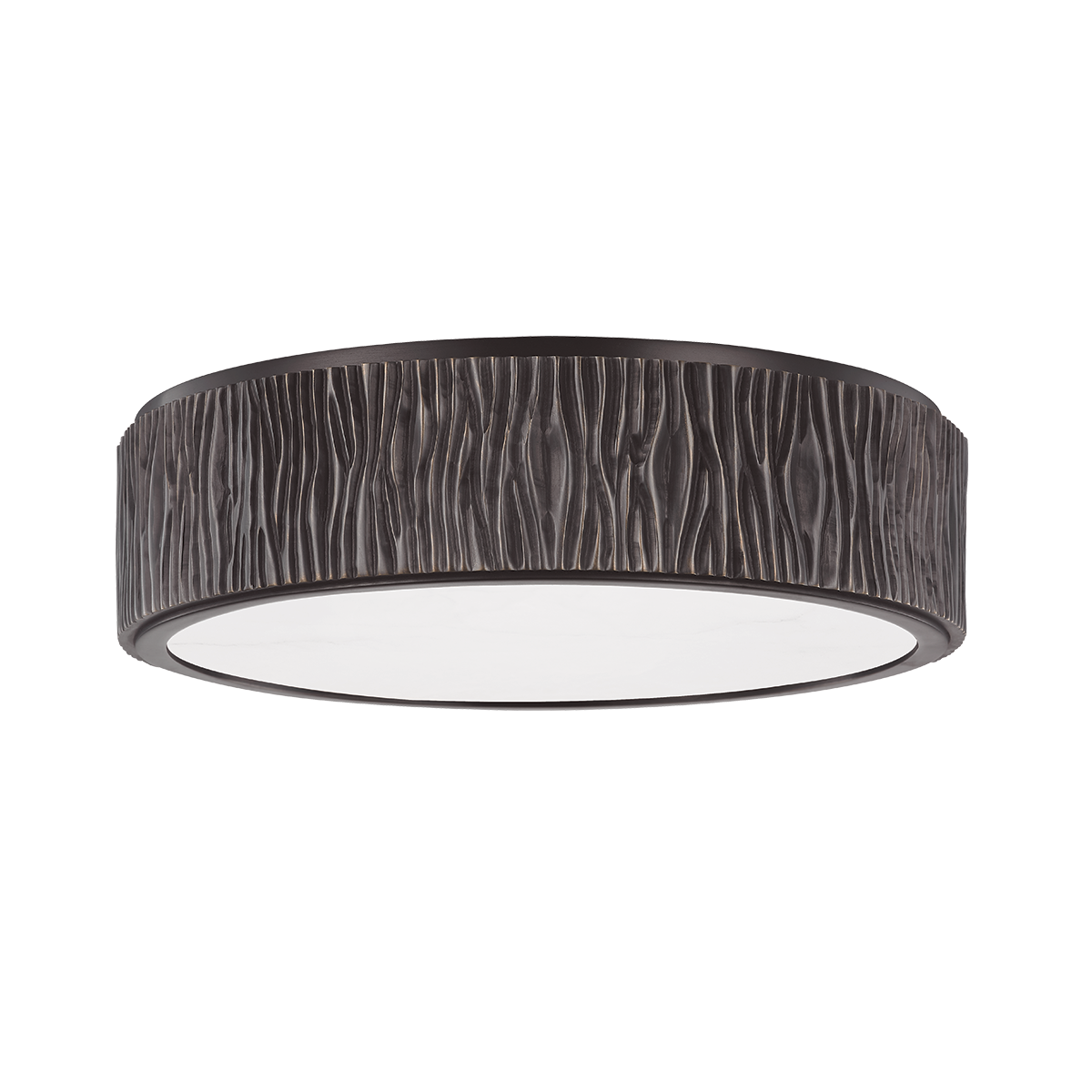 Crispin Flush Mount 13.5" in aged brass — a Hudson Valley flush mount for hallways, bedrooms, and entryways at Laurie Yapp Home.