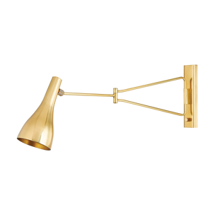 Northford Wall Sconce in aged brass — a Hudson Valley wall sconce for bathrooms, hallways, and living rooms at Laurie Yapp Home.