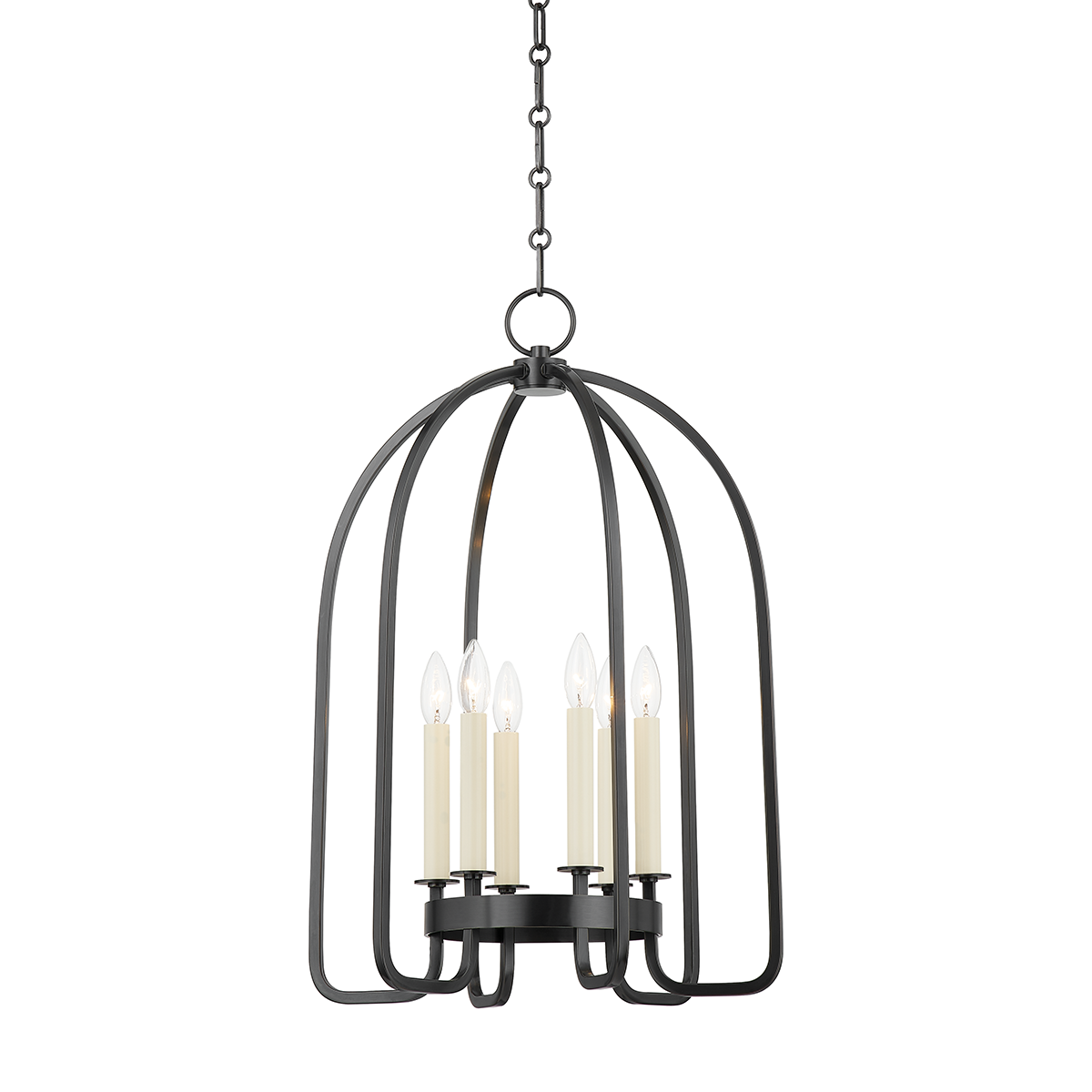 Oakville Lantern 18.25" in aged brass — a Hudson Valley lantern for entries, foyers, and covered porches at Laurie Yapp Home.