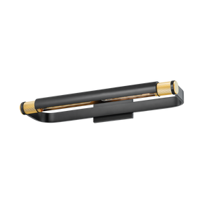 Elm Park Picture Light 24" in aged brass shown from a second angle to highlight the arm curve and shade proportion.