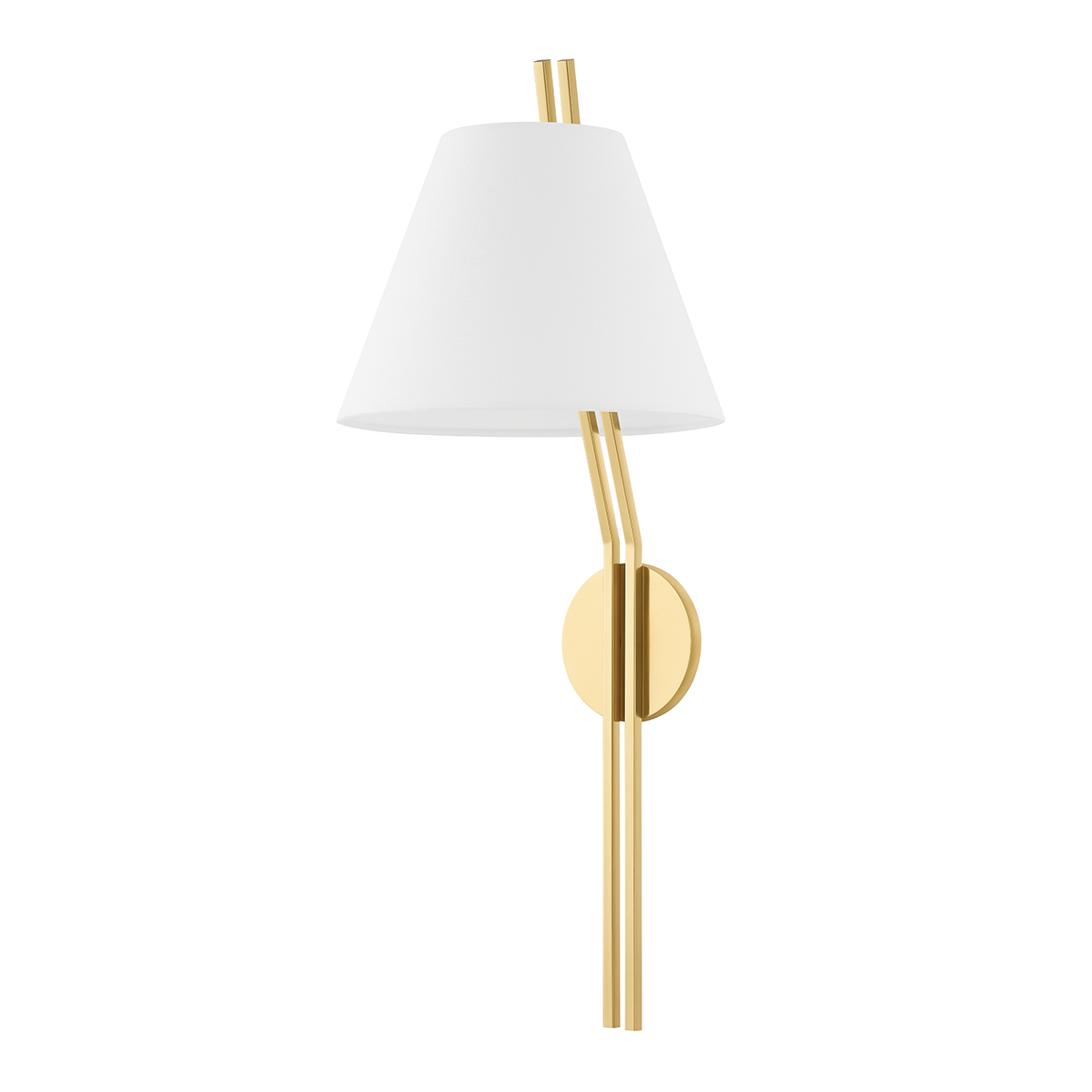Shokan Wall Sconce in aged brass — a Hudson Valley wall sconce for bathrooms, hallways, and living rooms at Laurie Yapp Home.
