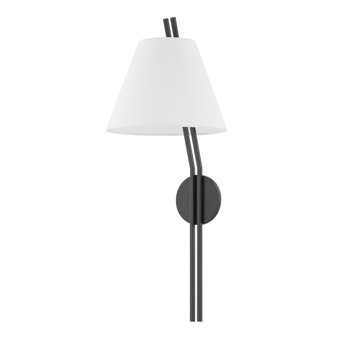 Shokan Wall Sconce in bronze shown from a second angle to highlight the arm curve and shade silhouette.