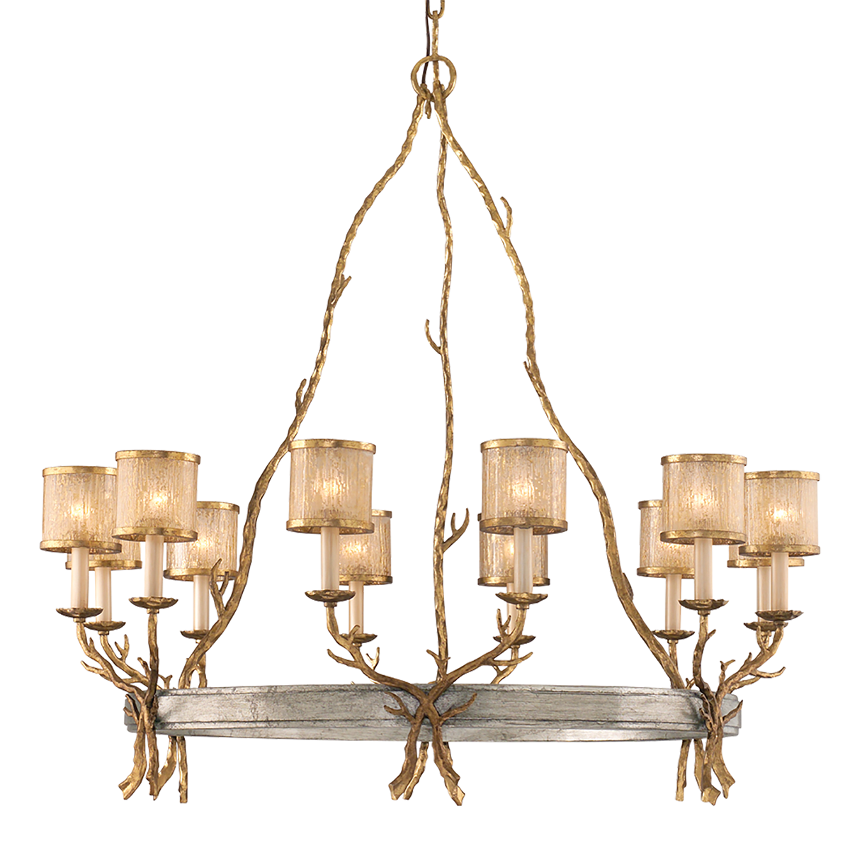 Parc Royale Chandelier 41" — a Corbett chandelier for dining rooms, entries, and living rooms at Laurie Yapp Home.