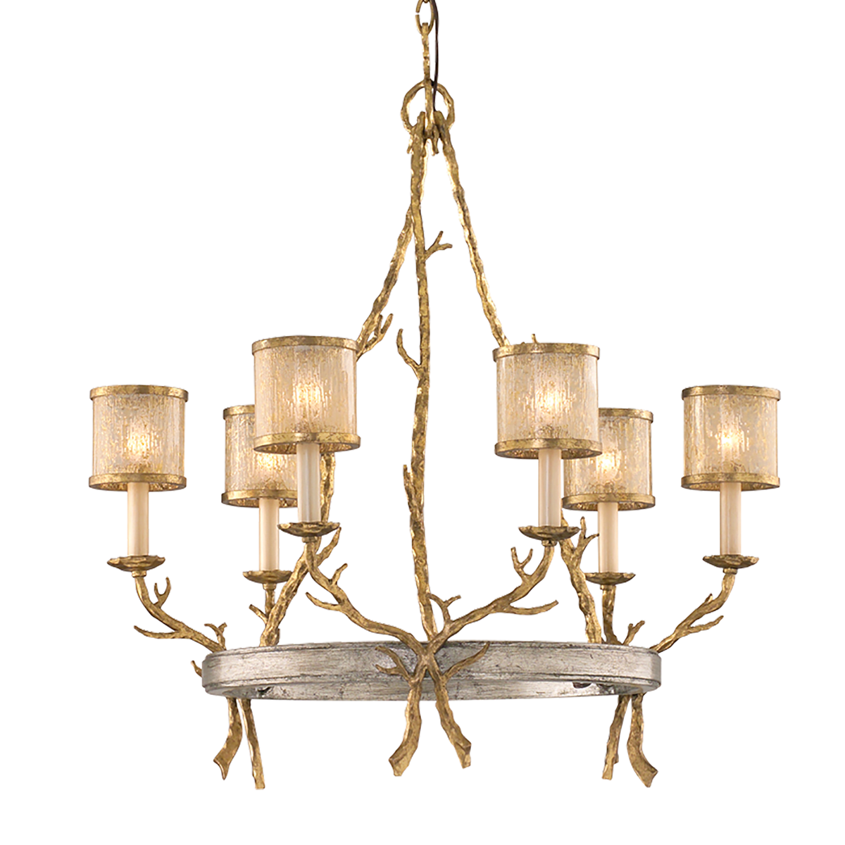Parc Royale Chandelier 29" — a Corbett chandelier for dining rooms, entries, and living rooms at Laurie Yapp Home.
