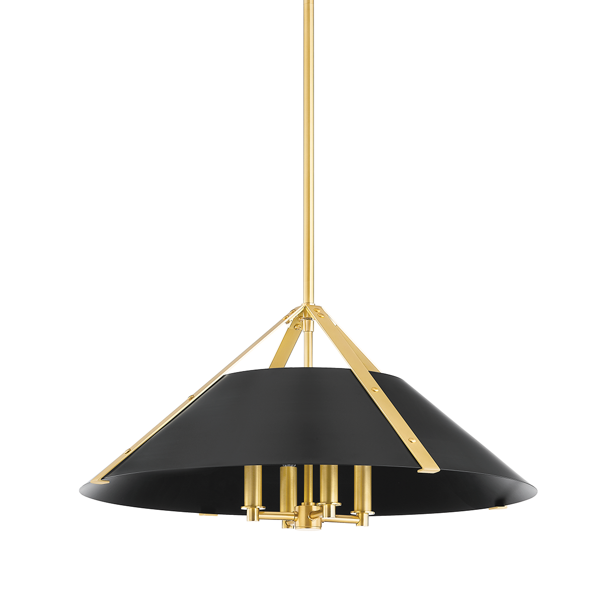 Raymond Pendant in aged brass — a Hudson Valley pendant for kitchens, entries, and dining rooms at Laurie Yapp Home.