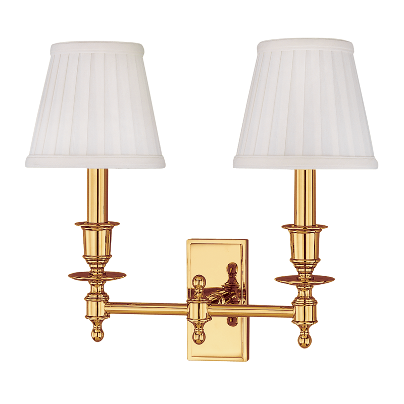 Ludlow Wall Sconce 14" in aged brass — a Hudson Valley wall sconce for bathrooms, hallways, and living rooms at Laurie Yapp Home.
