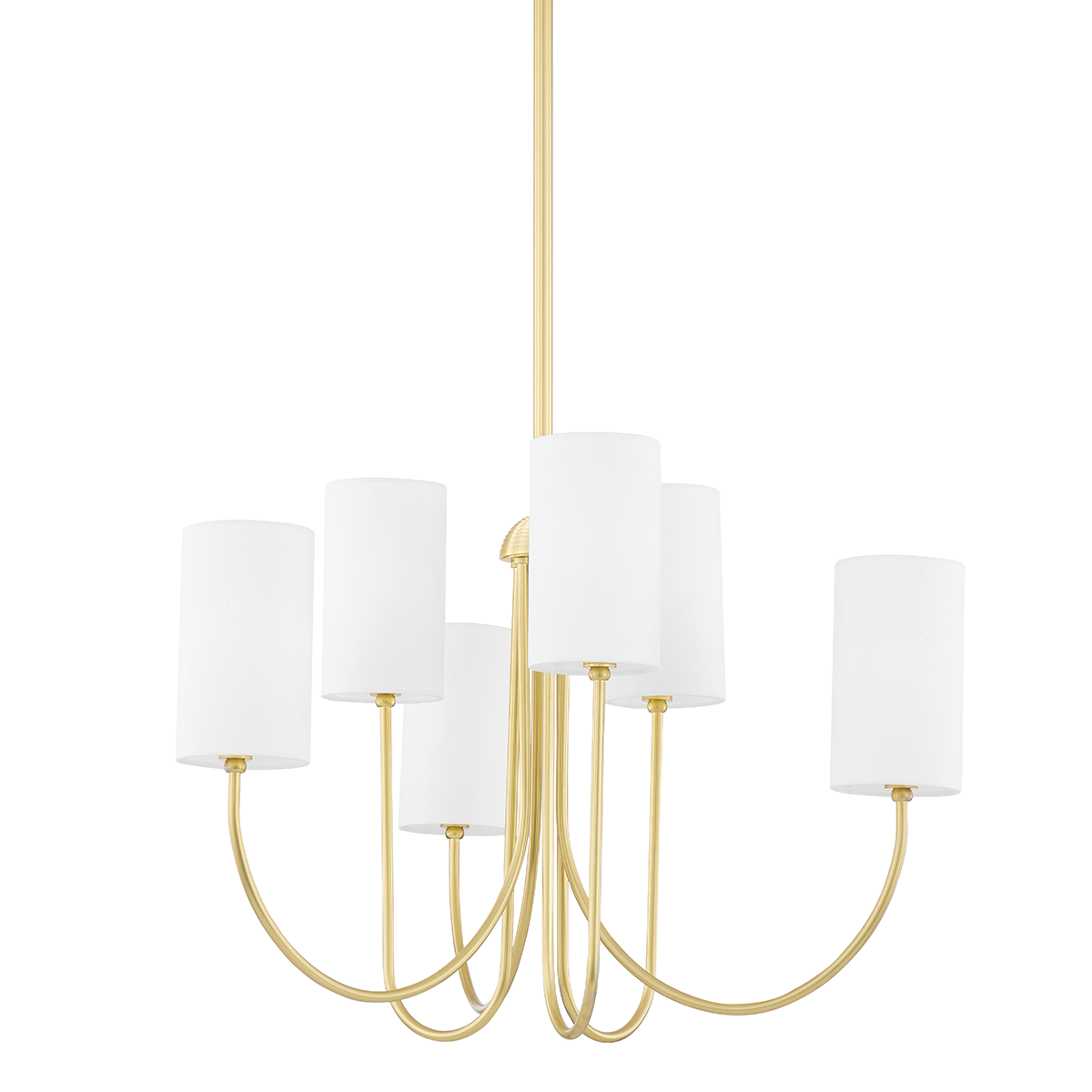 Harlem Chandelier 29.25" in aged brass — a Hudson Valley chandelier for dining rooms, entries, and living rooms at Laurie Yapp Home.