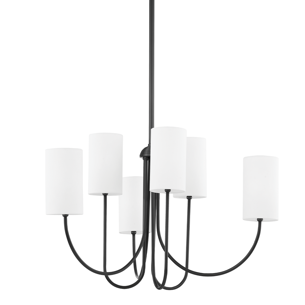Harlem Chandelier 29.25" in bronze shown from a second angle to highlight the frame, arms, and shade detail.