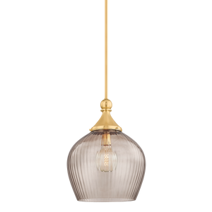 Chatton Pendant 16.5" in aged brass — a Hudson Valley pendant for kitchens, entries, and dining rooms at Laurie Yapp Home.