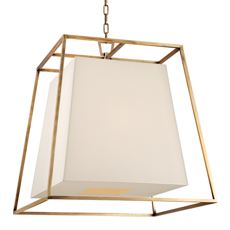 Kyle Chandelier in aged brass — a Hudson Valley chandelier for dining rooms, entries, and living rooms at Laurie Yapp Home.