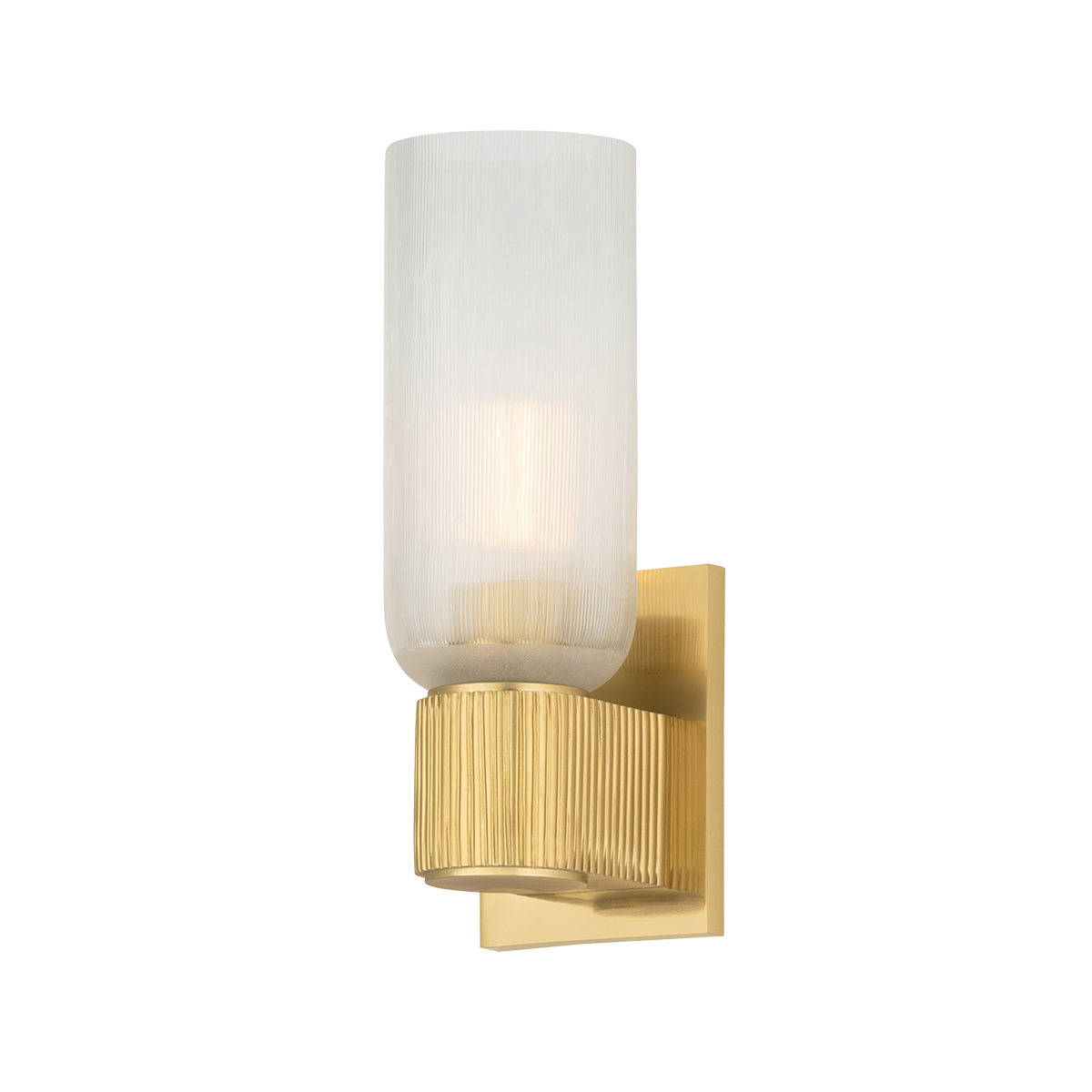 Irondale Wall Sconce 4.25" x 12.25" in aged brass — a Hudson Valley wall sconce for bathrooms, hallways, and living rooms at Laurie Yapp Home.