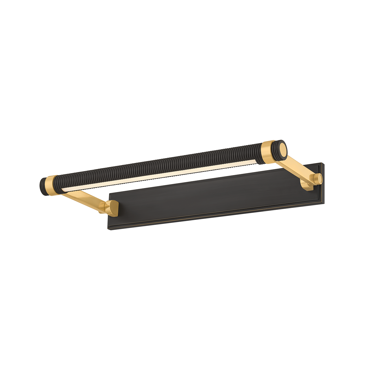 Duell Picture Light 18" in aged brass — a Hudson Valley picture light for gallery walls and reading nooks at Laurie Yapp Home.