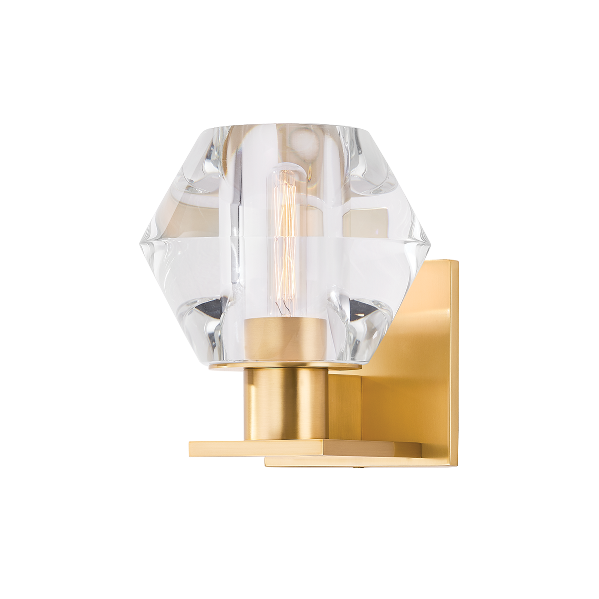 Cooperstown Wall Sconce in aged brass — a Hudson Valley wall sconce for bathrooms, hallways, and living rooms at Laurie Yapp Home.