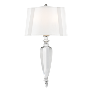 Tipton Wall Sconce 12" x 23.75" in polished nickel shown from a second angle to highlight the arm curve and shade silhouette.