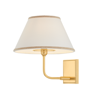 Durland Wall Sconce in aged brass — a Hudson Valley wall sconce for bathrooms, hallways, and living rooms at Laurie Yapp Home.