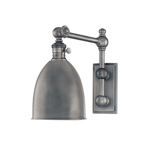 Roslyn Wall Sconce shown from a second angle to highlight the arm curve and shade silhouette.
