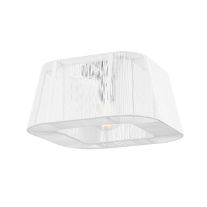 Verona Beach Flush Mount in bronze shown from a second angle to highlight the shade profile and mounting canopy.